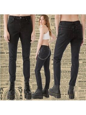 Urban Outfitters BDG Cigarette Skinny Jean Black New 28 Waist Punk Goth Stretch